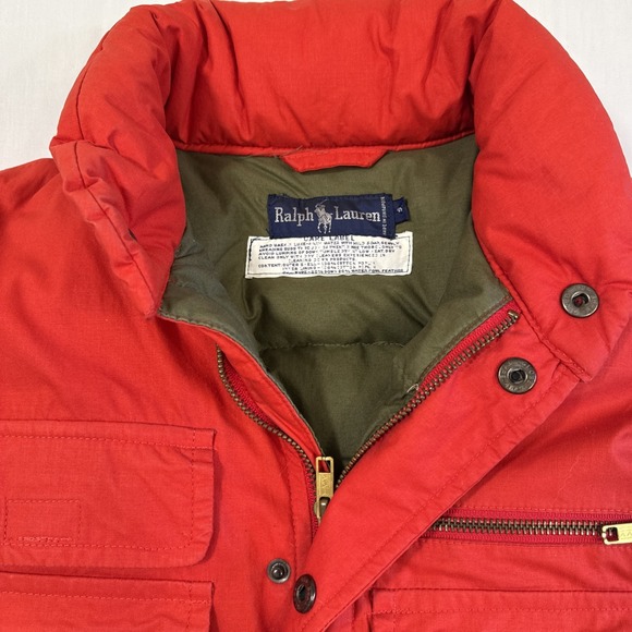 VEST DOWN HUNTING Vintage MENS SMALL Polo Ralph Lauren Hunting FLAP POCKET 1983 - Picture 4 of 12